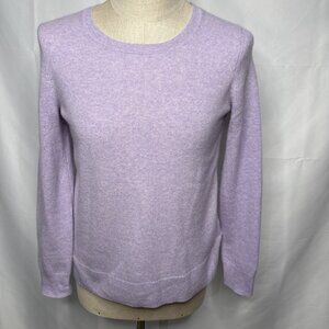 Saks Fifth Avenue Cashmere Sweater Size M Light Purple Crew Neck Pull Over